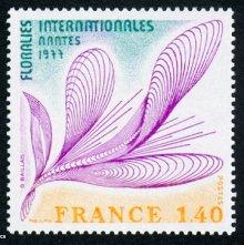 Un timbre Floralies a été émis en France en 1977. Dessiné par Odette Baillais, gravé par Jean Pheulpin. Émis à 8 millions d´exemplaires. Permission de PhilOuest. Un timbre Floralies a été émis en France en 1977. Dessiné par Odette Baillais, gravé par Jean Pheulpin. Émis à 8 millions d´exemplaires. Permission de PhilOuest.