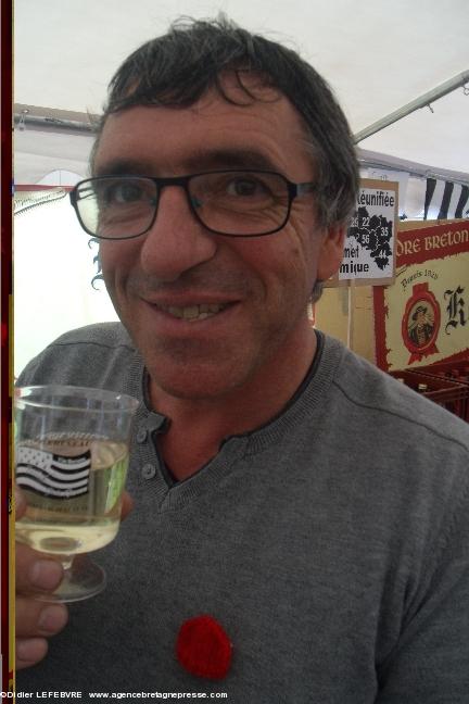Nantes - manifestation pour la réunification - 28 juin 2014. Christophe Chéneau, du Comité des Vins Bretons. Nantes - manifestation pour la réunification - 28 juin 2014. Christophe Chéneau, du Comité des Vins Bretons.