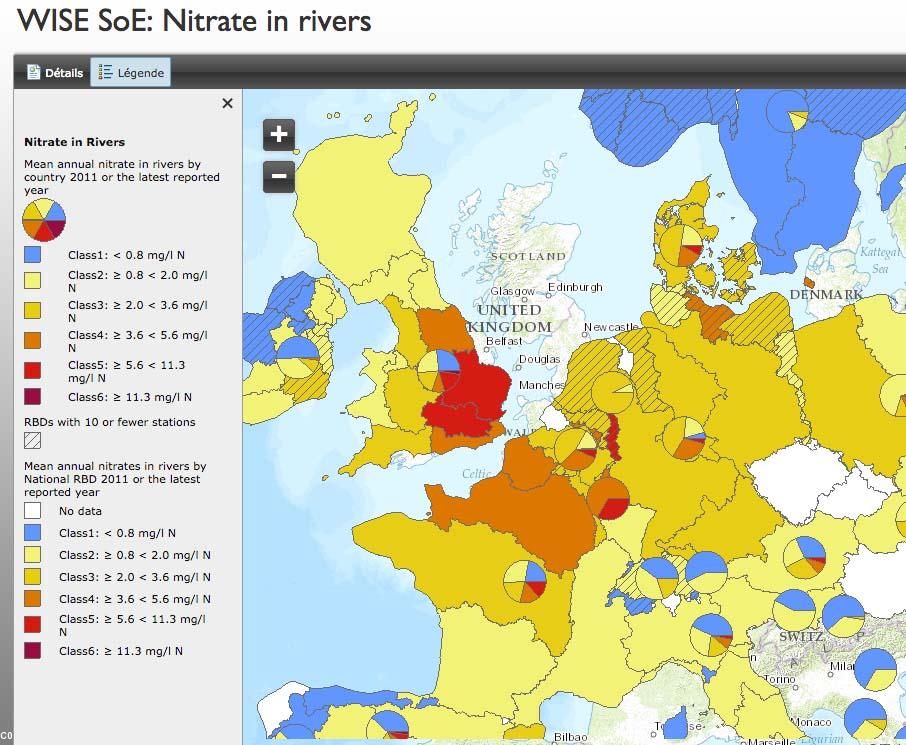 Carte de l'Agence Européenne de l'Environnement