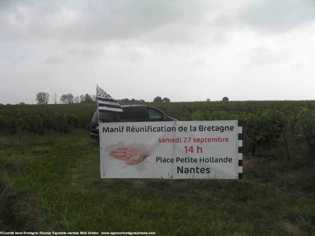Opération Banderoles Vignoble nantais pour Manif 27-09-2014.