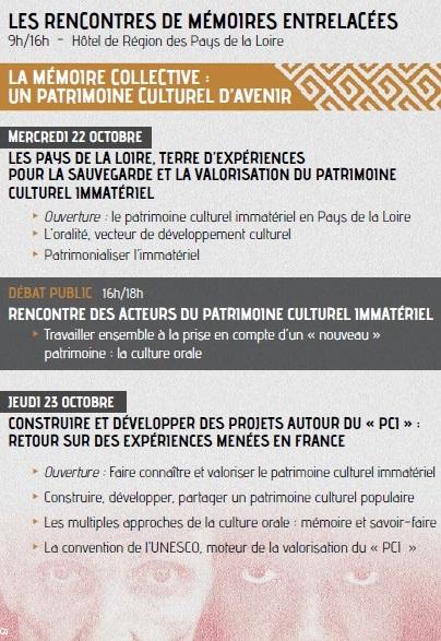 Colloque Patrimoine, page 2 du dépliant.