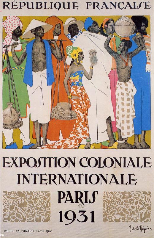 Affiche Exposition Coloniale de Paris 1931. Auteur Jean de La Mézière. Affiche Exposition Coloniale de Paris 1931. Auteur Jean de La Mézière.