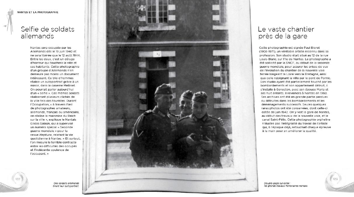 Pages extraites du livre <i>Nantes et la Photographie, histoires croisées</i> de Stéphane Pajot, éd. d'Orbestier, 2014. Pages extraites du livre <i>Nantes et la Photographie, histoires croisées</i> de Stéphane Pajot, éd. d'Orbestier, 2014.