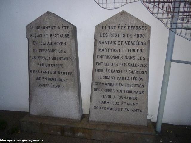 Noyades de Nantes. Entrepôts des cafés. Plaques mémorielles. Noyades de Nantes. Entrepôts des cafés. Plaques mémorielles.