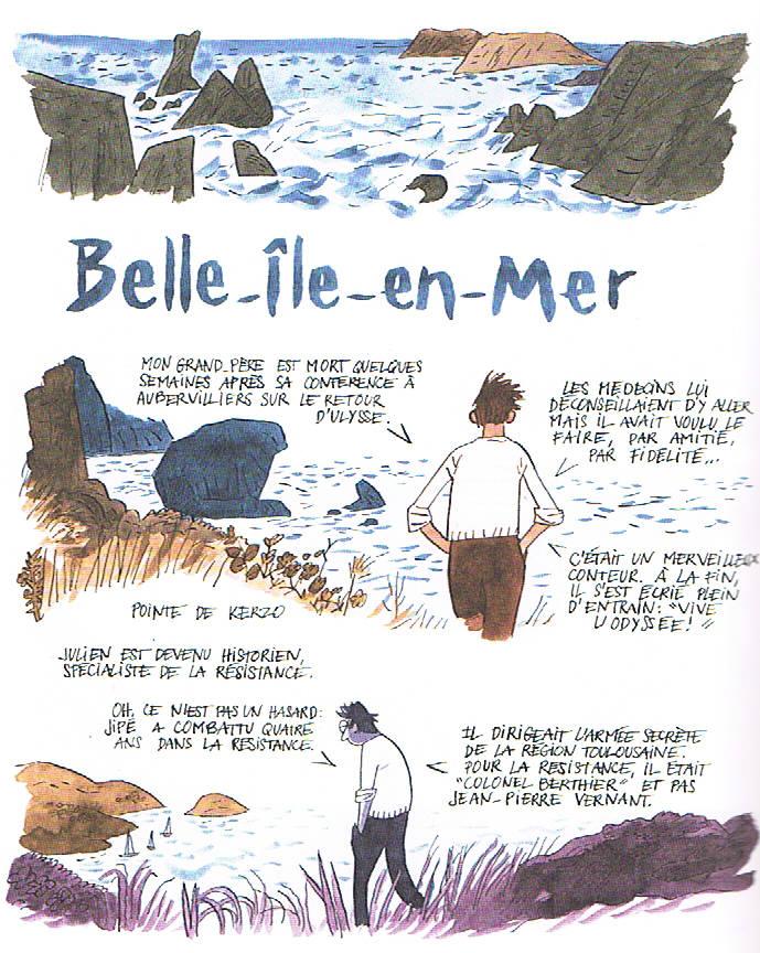 Page à l'intérieur du livre "Ulysse les chants du retour"