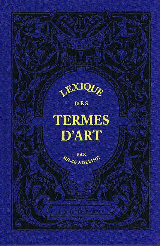 Couverture du livre 'Lexique des Termes d'Art"
