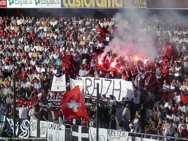 Gradins, match avec l'EAG (En Avant Guingamp)