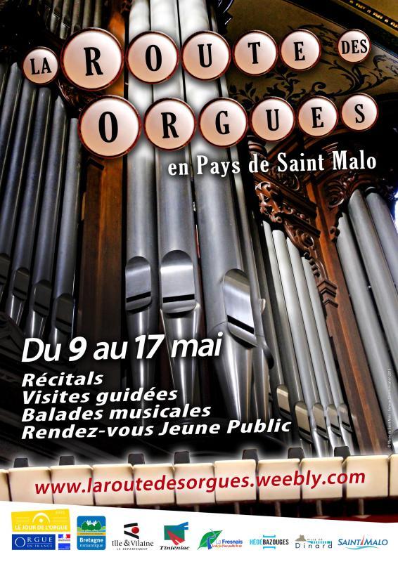 Affiche du festival "La Route des Orgues en Pays de Saint-Malo" (quatrième édition)
