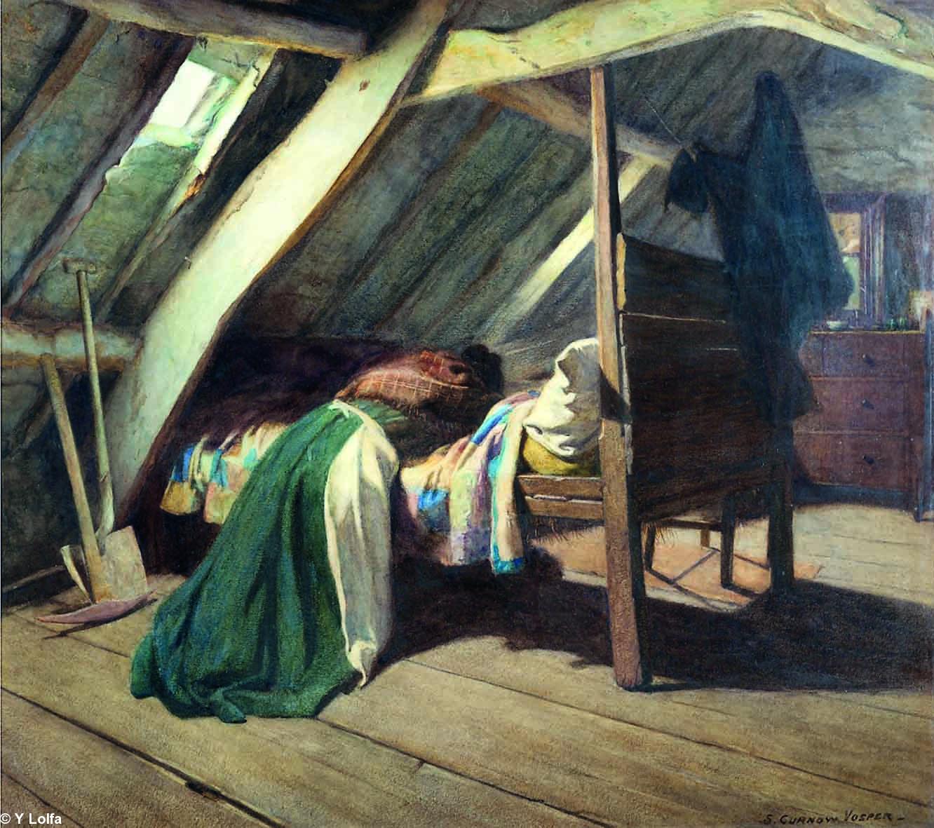 <i>Grief</i> - in Brittany - by Sydney Curnow Vosper (1866-1942) in 1913.