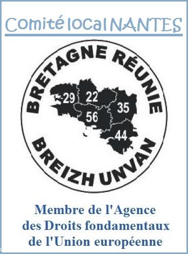 Logo Bretagne Réunie, membre de l'Agence des Droits fondamentaux de l'Union européenne. Comité local nantais.