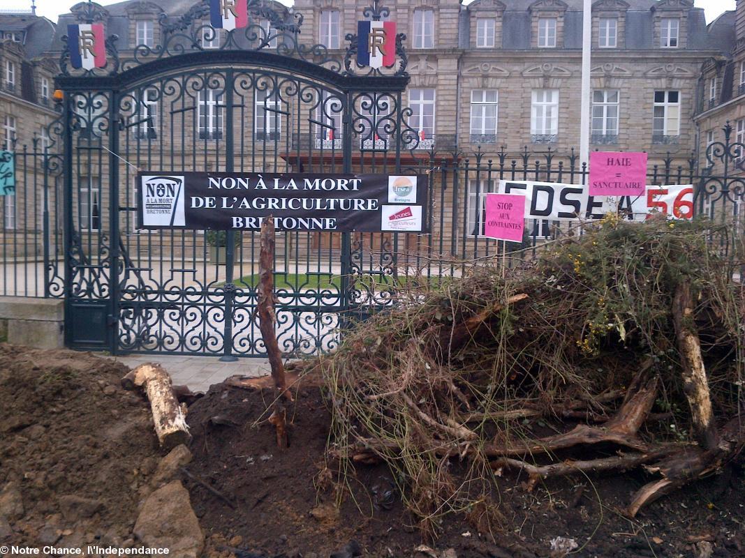 Manifestation à la Préfecture du Morbihan