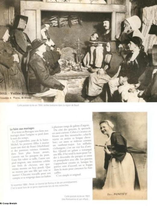 Noces d'autrefois en Bretagne par Joël Le Nouën, Coop Breizh, 2015. Une page du livre.