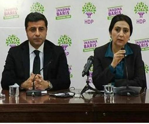 Selahattin Demirtaþ et Figen Yüksekdað, 
co-présidents du HDP