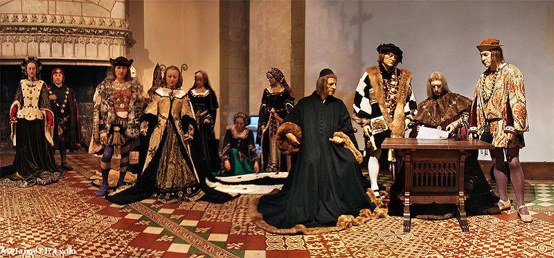 Reconstitution historique du mariage d'Anne de Bretagne avec Charles VIII par Daniel Druet.