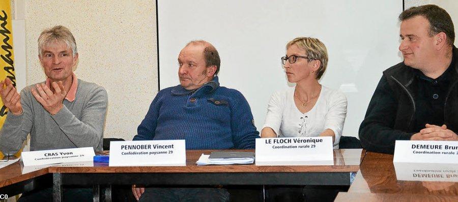 la conférence presse lundi de la Coordination rurale du Finistère. Photo CR.