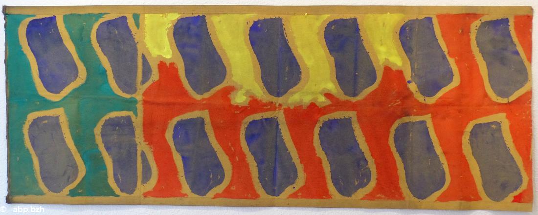 Claude VIALLAT 2015-220 Acrylique sur bache 95 x 148 cm