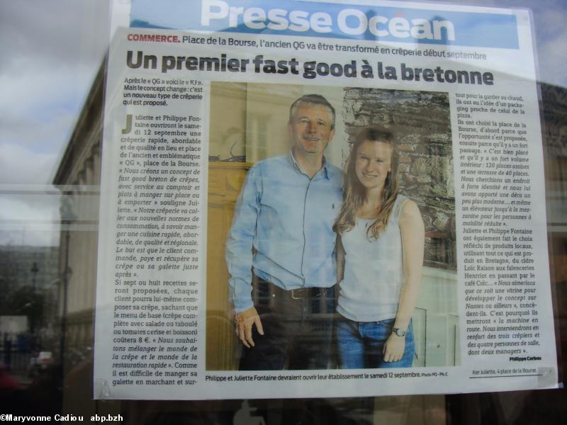 Ker Juliette en ville. L'article de Presse Océan (Philippe Corbou) annonçait leur prochaine ouverture, ph. 3 mars 2016. Ker Juliette en ville. L'article de Presse Océan (Philippe Corbou) annonçait leur prochaine ouverture, ph. 3 mars 2016.