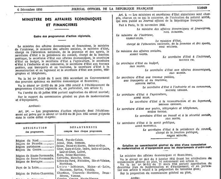 JO du 6 decembre 1956