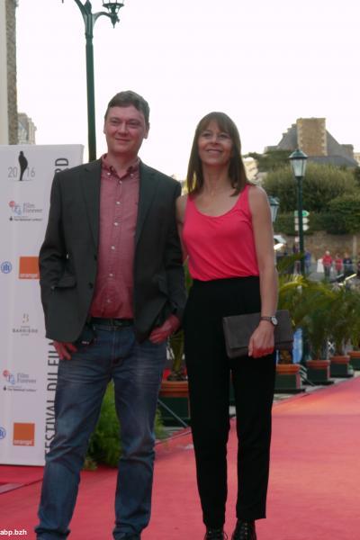 Kate Dickie avec son mari