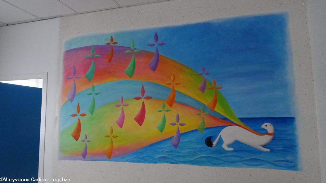 1- Fresque de Monique Loosen-Baron. 1- Fresque de Monique Loosen-Baron.