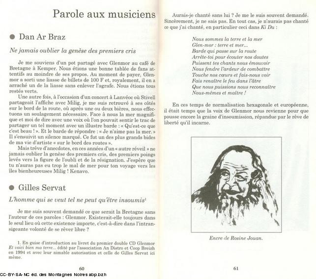 3- Nous te souvenons Glenmor, p. 60-61.