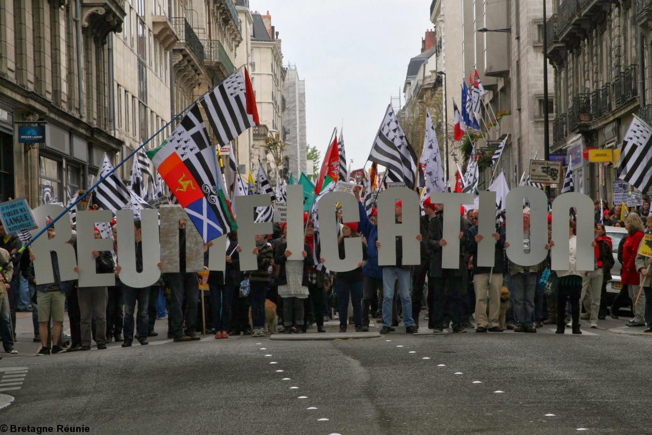 La tête de cortège lors de la manifestation de 2014 à Nantes.