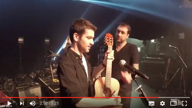 Capture d'écran de la vidéo d'Evan de Bretagne avec Matmatah