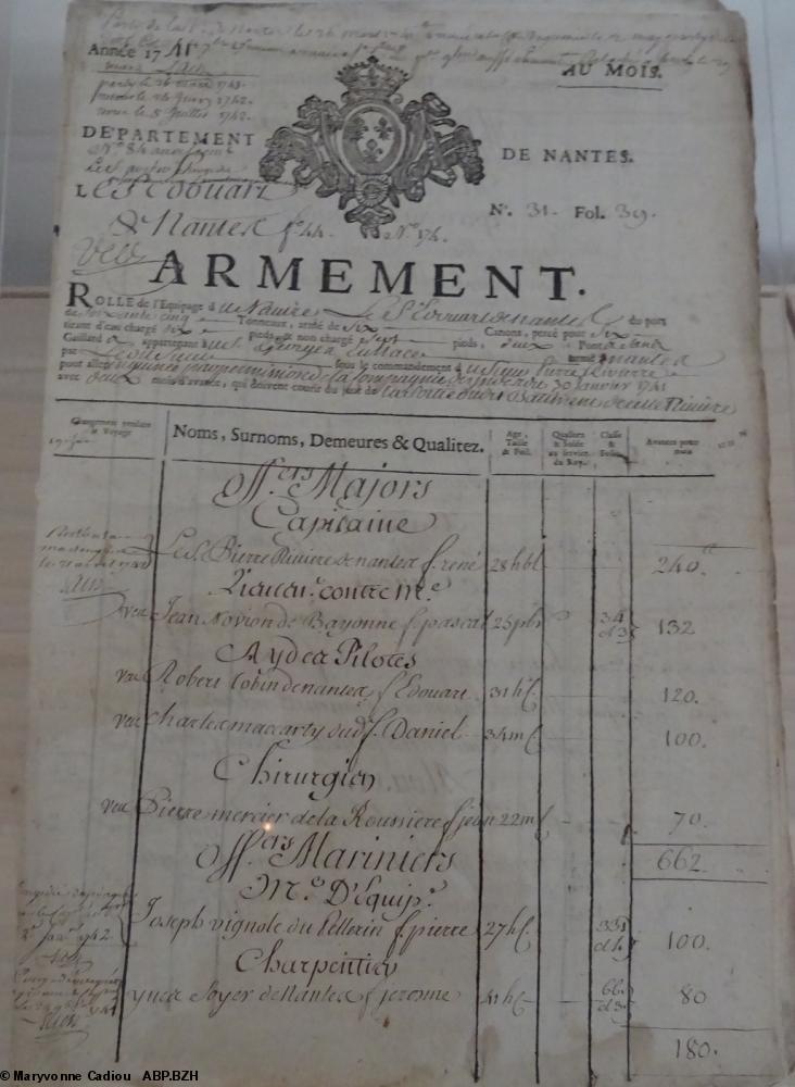 12 Documents. Rôle de désarmement. Liste de l'équipage du navire pour la gestion des gens de mer par l'administration de l'Inscription maritime, avec les modifications apportées au cours du voyage. 1742. 12 Documents. Rôle de désarmement. Liste de l'équipage du navire pour la gestion des gens de mer par l'administration de l'Inscription maritime, avec les modifications apportées au cours du voyage. 1742.