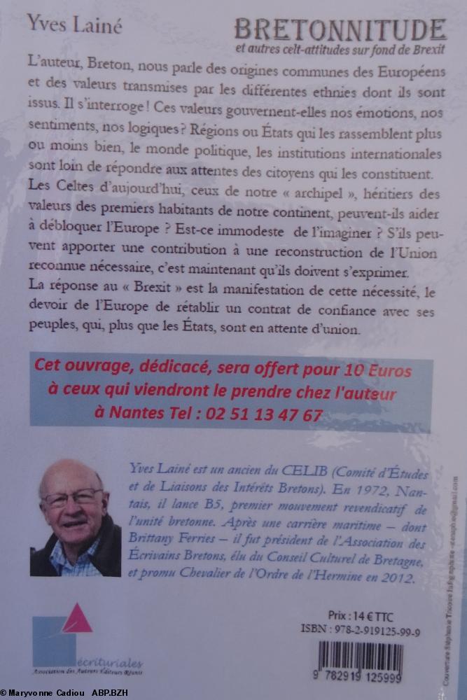 22- Yves Lainé, 4e de couv. de Bretonnitude terminée. 22- Yves Lainé, 4e de couv. de Bretonnitude terminée.