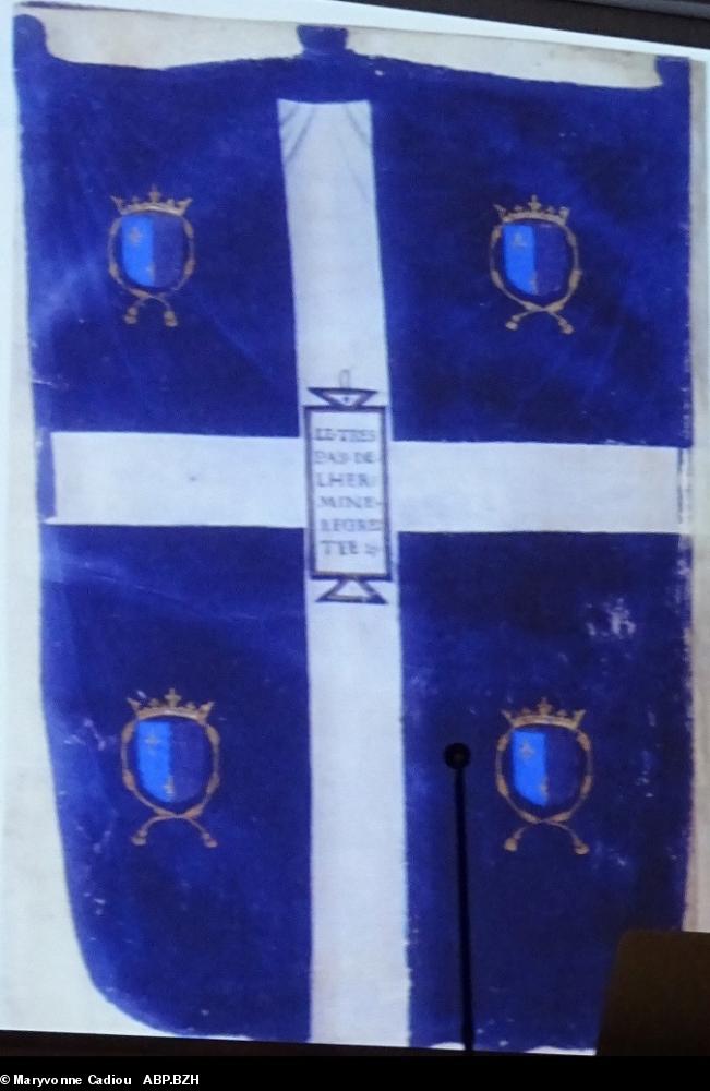 17- Un drap funéraire. Le Trespas de l'Hermine regrettée. 17- Un drap funéraire. Le Trespas de l'Hermine regrettée.