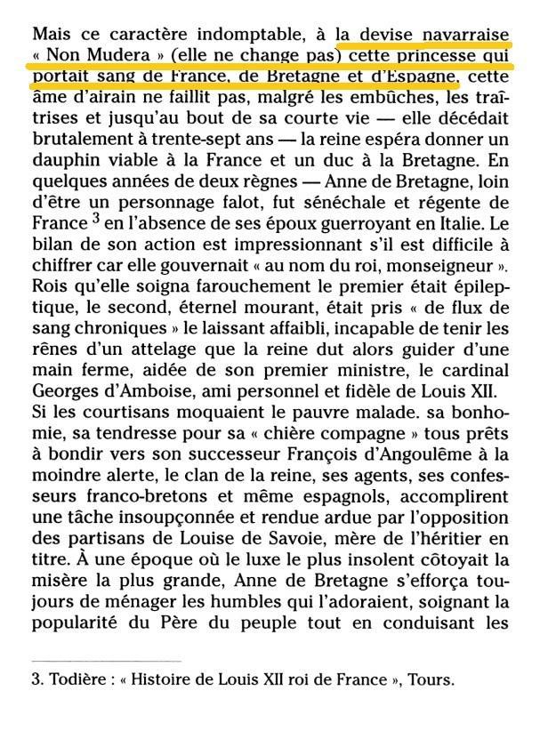 20- Non Mudera : extrait de Geneviève Morgane-Tanguy : Les jardins secrets d'Anne de Bretagne, p. 14. 20- Non Mudera : extrait de Geneviève Morgane-Tanguy : Les jardins secrets d'Anne de Bretagne, p. 14.
