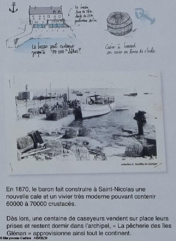 61- Panneau (ph. 21) - XIXe : cale et vivier. 61- Panneau (ph. 21) - XIXe : cale et vivier.