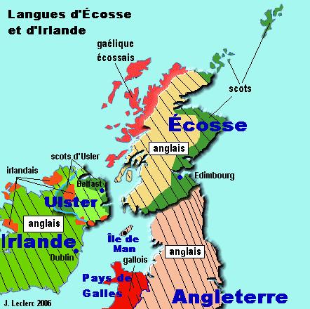 Langues d'Écosse, cartographie