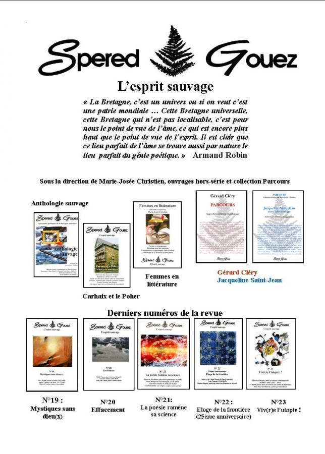 Dépliant de Spered Gouez, recto