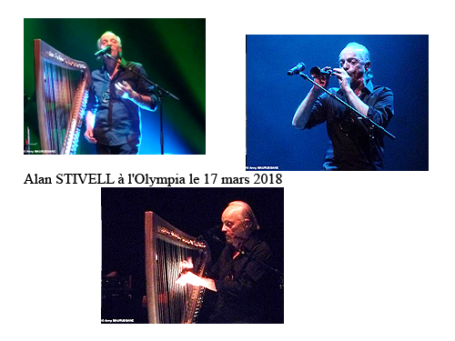 Alan STIVELL sur la scène de l'Olympia le 17 mars 2018