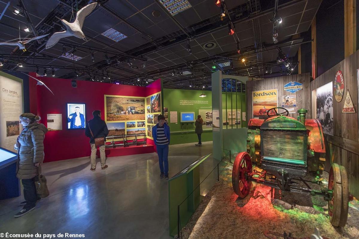 Vue de l'exposition Landes de Bretagne, un patrimoine vivant.