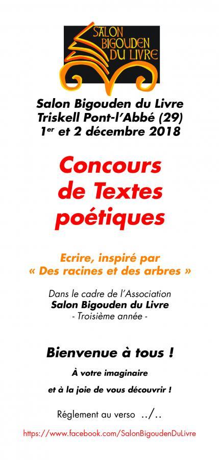 Règlement concours " des racines et des arbres" Salon Bigouden du Livre