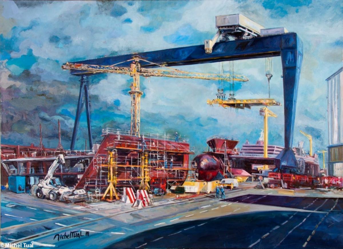 11-Le Chantier de l'Atlantique à Saint-Nazaire. 11-Le Chantier de l'Atlantique à Saint-Nazaire.