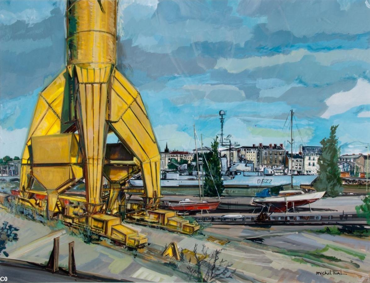 4-La grue Titan jaune de Nantes. 4-La grue Titan jaune de Nantes.