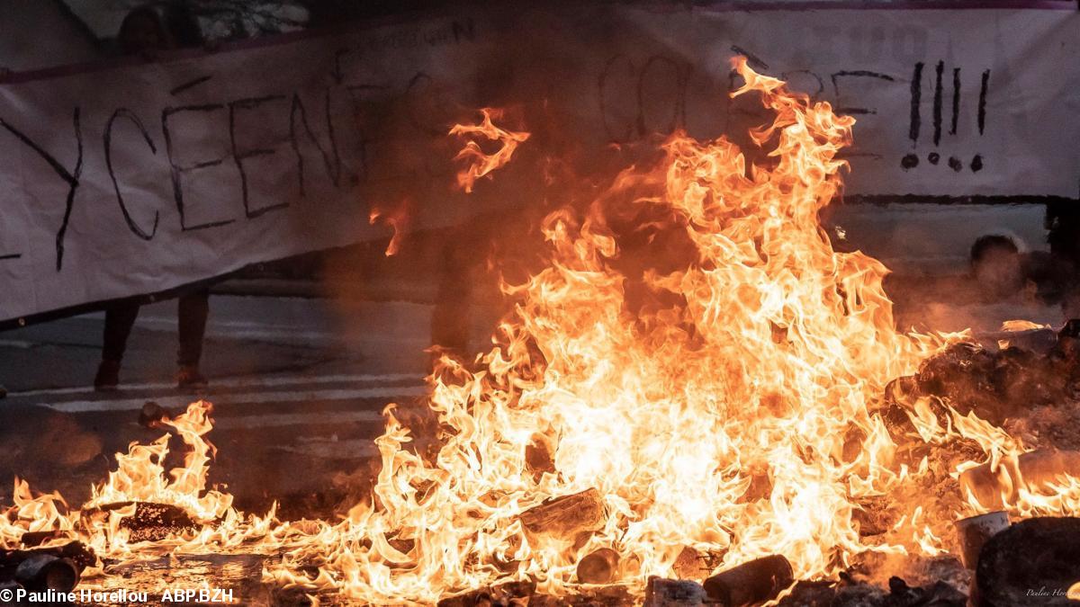 Lycéens en colère à Quimper