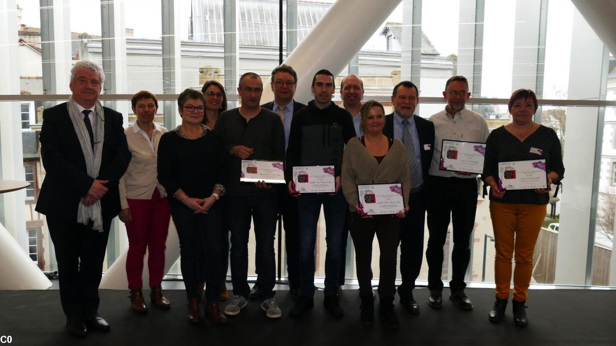 Le podium du 3ème trophée breton de la restauration territoriale.