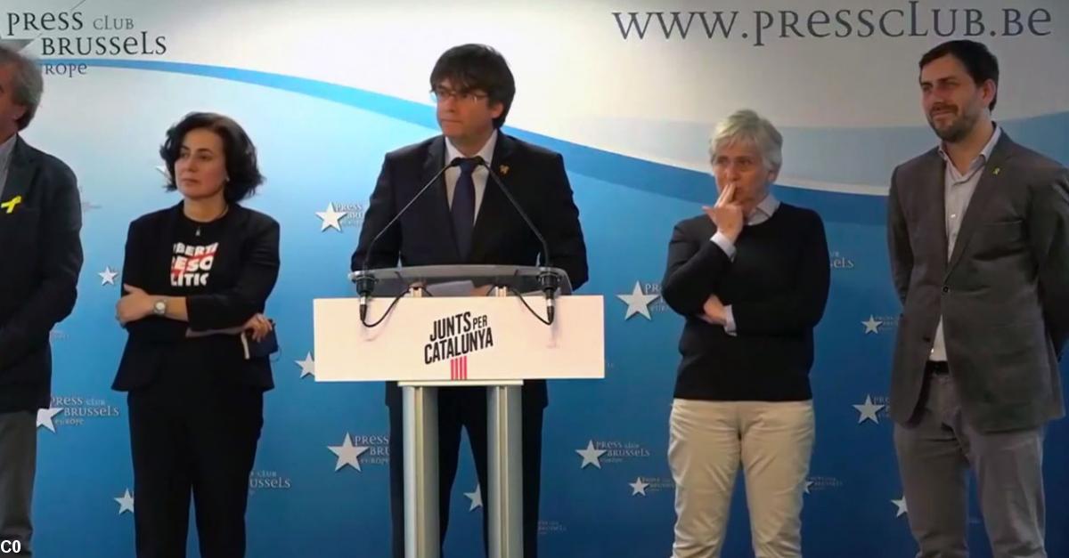 Carles Puigdemont annonce sa candidature (photo youtube)