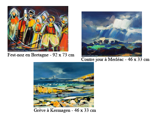 3 toiles d'Alain LE NOST - © Photo Alan LE NOST