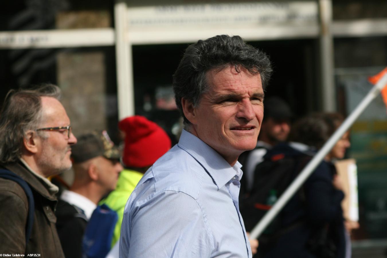 manif de la Coordination démocratique bretonne et de 44=BZH du 28/09/19. Paul Molac manif de la Coordination démocratique bretonne et de 44=BZH du 28/09/19. Paul Molac