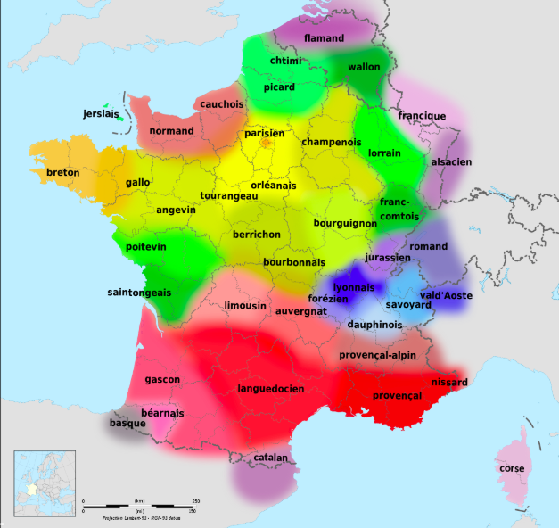 Langues de la France fait par Lexilogos.com  CC BY-SA 3.0, https://commons.wikimedia.org/w/index.php?curid=9499467
