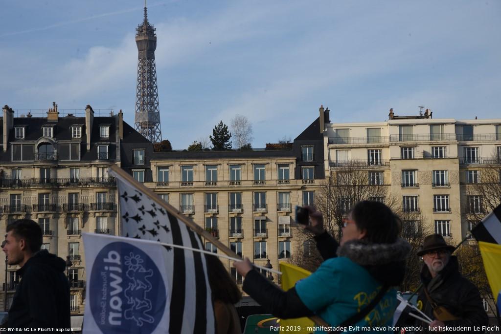 Pariz, manifestadeg evit ar yezhoù rannvroel 2019