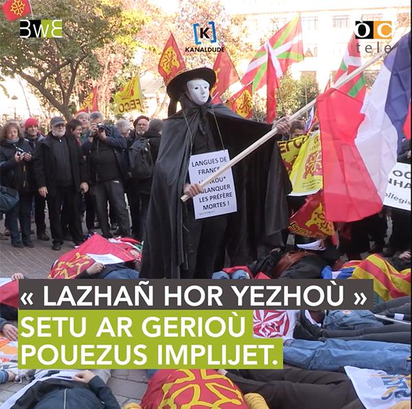 Manifestation du 30 novembre à Paris Pour que Vivent Nos Langues.