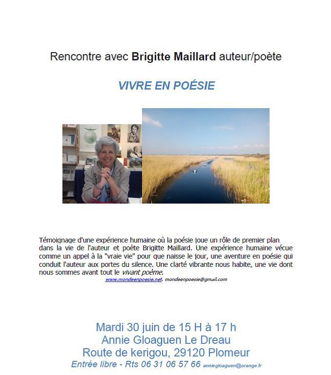 Rencontre en poésie avec Brigitte Maillard