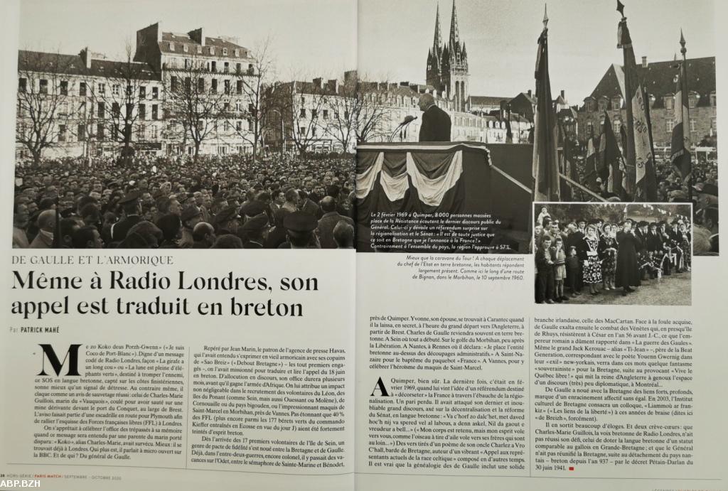 Le 2 février à Quimper : "il est de toute justice que ce soit en Bretagne que je l'annonce à la France". A propos du referendum sur la régionalisation.