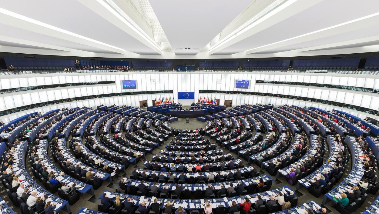 Le parlement européen en séance plénière avant le confinement.